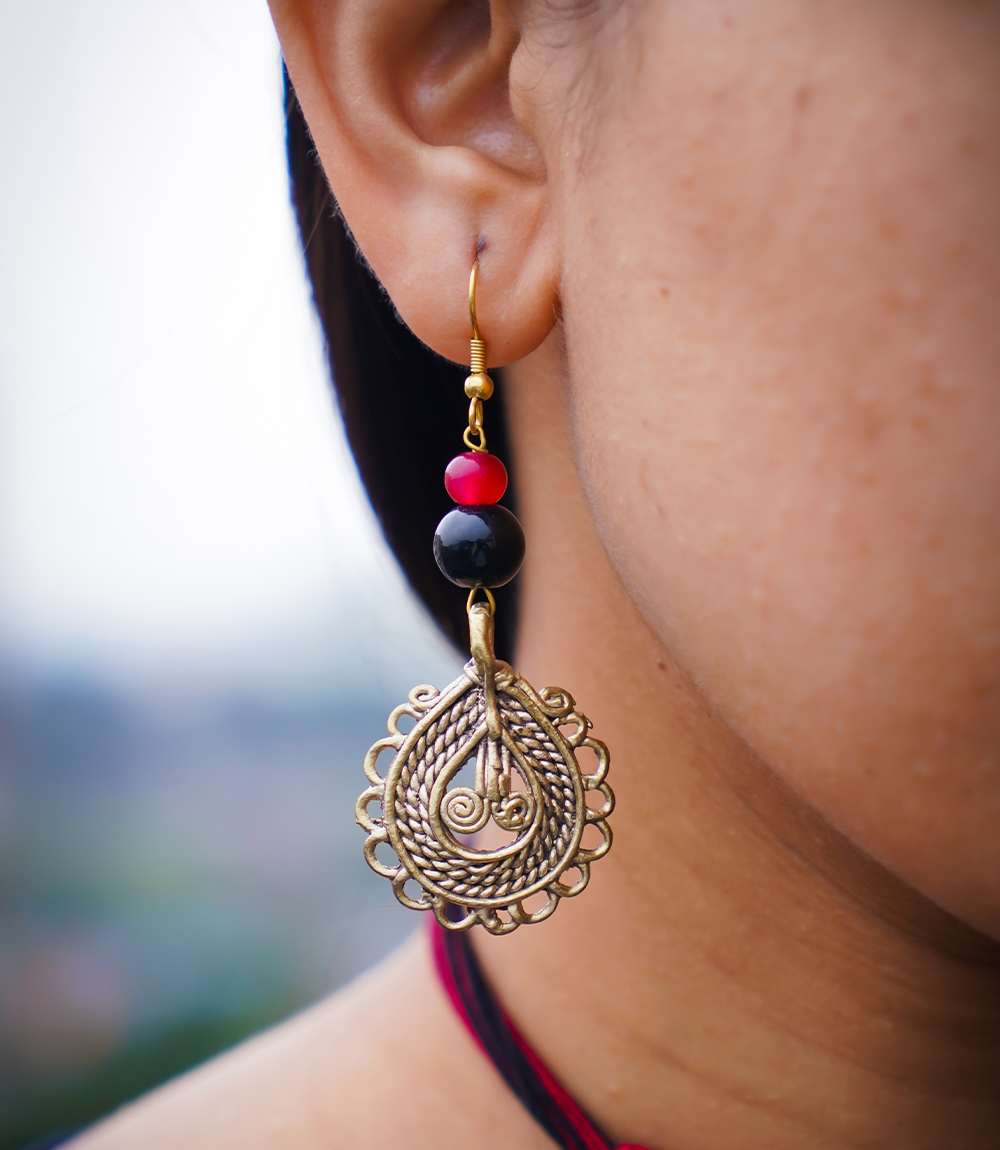 Dokra Necklace Set (Pendant Design) - Made by Tribes of Jharkhand