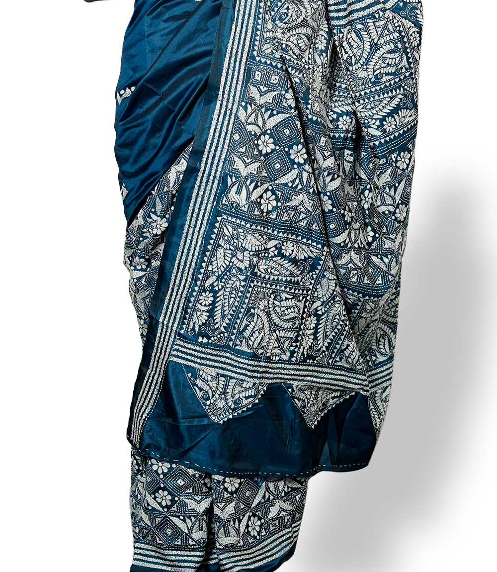 Katha Stich Saree By Tribe Of West Bengal