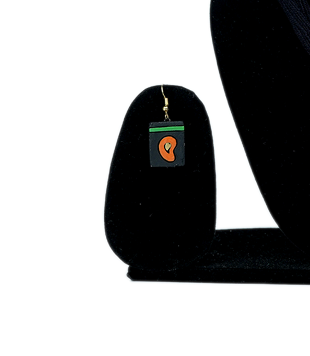 Terracotta Necklace Set( Orange Square design) - Made by Tribes of Jharkhand