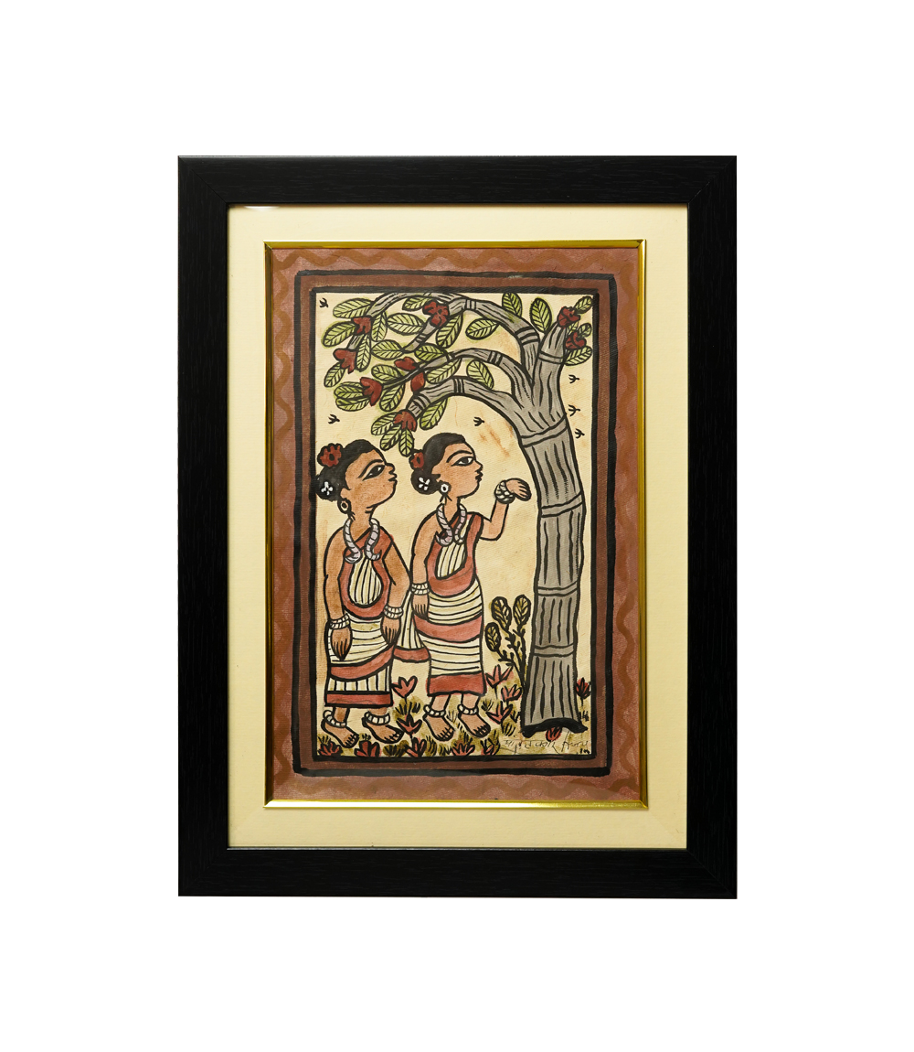 Handpainted Paitkar Painting - Made by the Tribes of Jharkhand