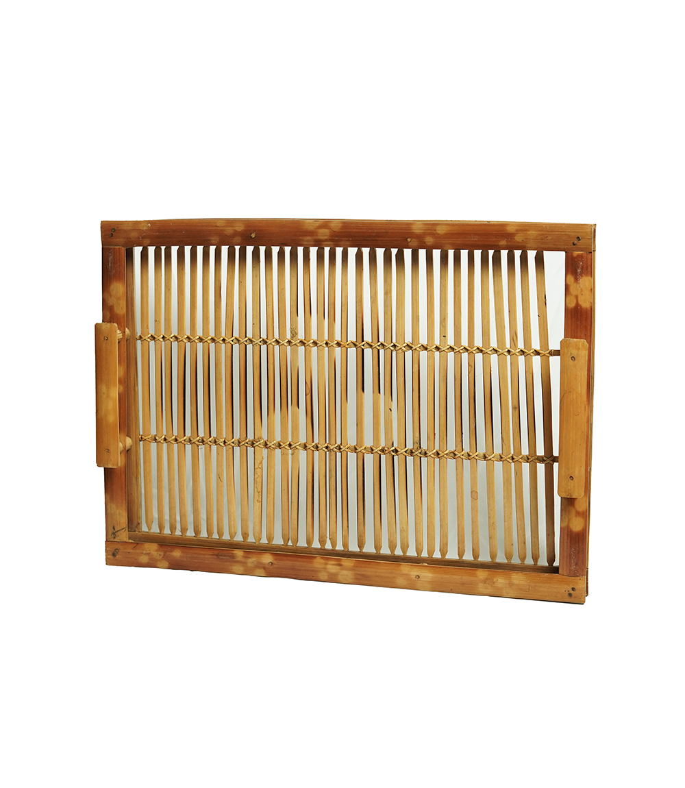 Bamboo Tray Handcrafted by the Tribes of Jharkhand  (Large 18")