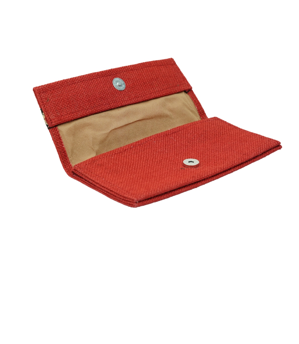 Jute wallet handbag
