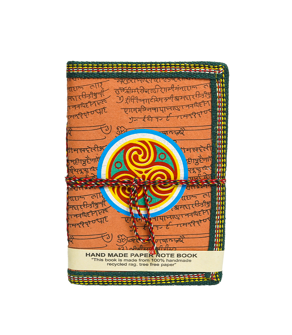 Handmade Triple Spiral Motif Diary Made by the Tribes of Rajasthan 