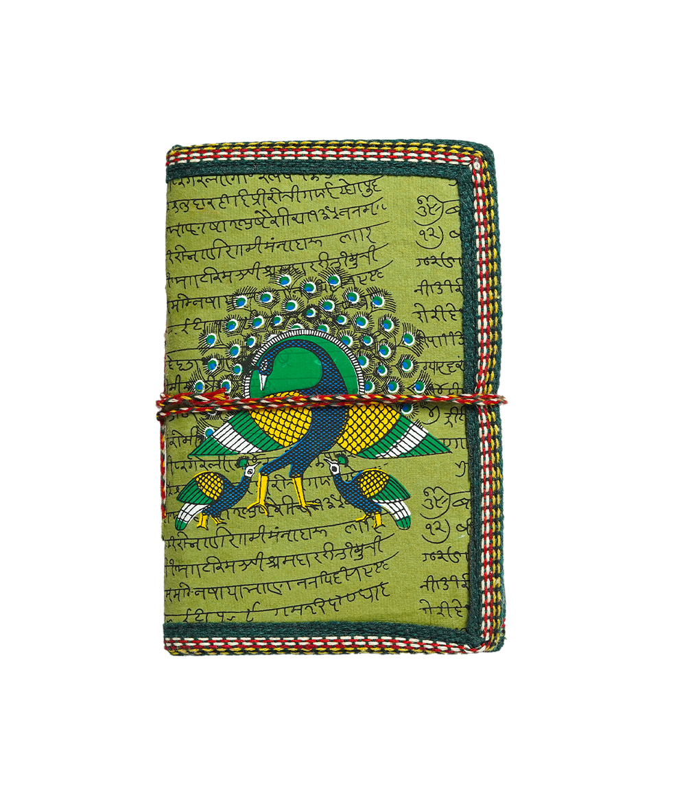 Handmade Peacock Diary Design - Made by the Tribes of Rajasthan