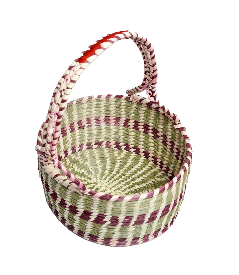 Sabai Woven Handle Basket: By the Tribes of Jharkhand