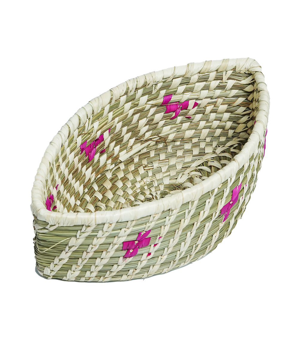 Sabai Oval Shape Basket : Handcrafted by Tribes of Jharkhand