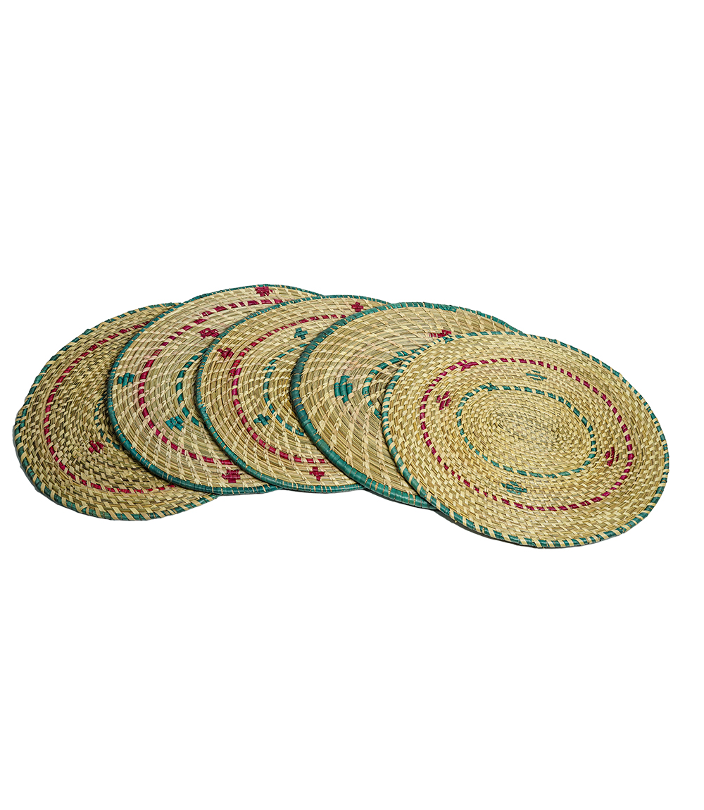 Sabai round dining mats - Set of 5