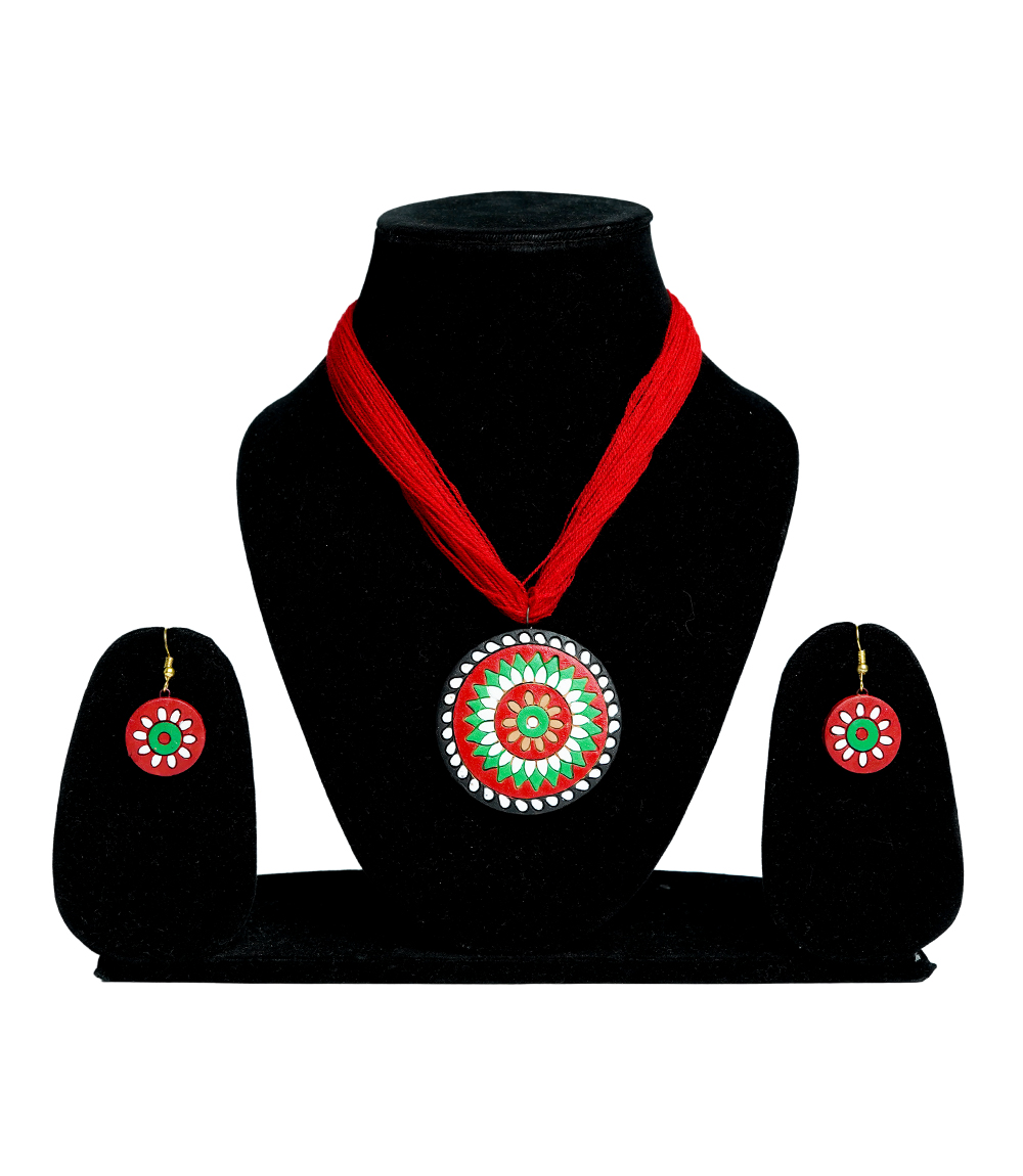 Terracotta Blossom Necklace Set- Made by Tribes of Jharkhand