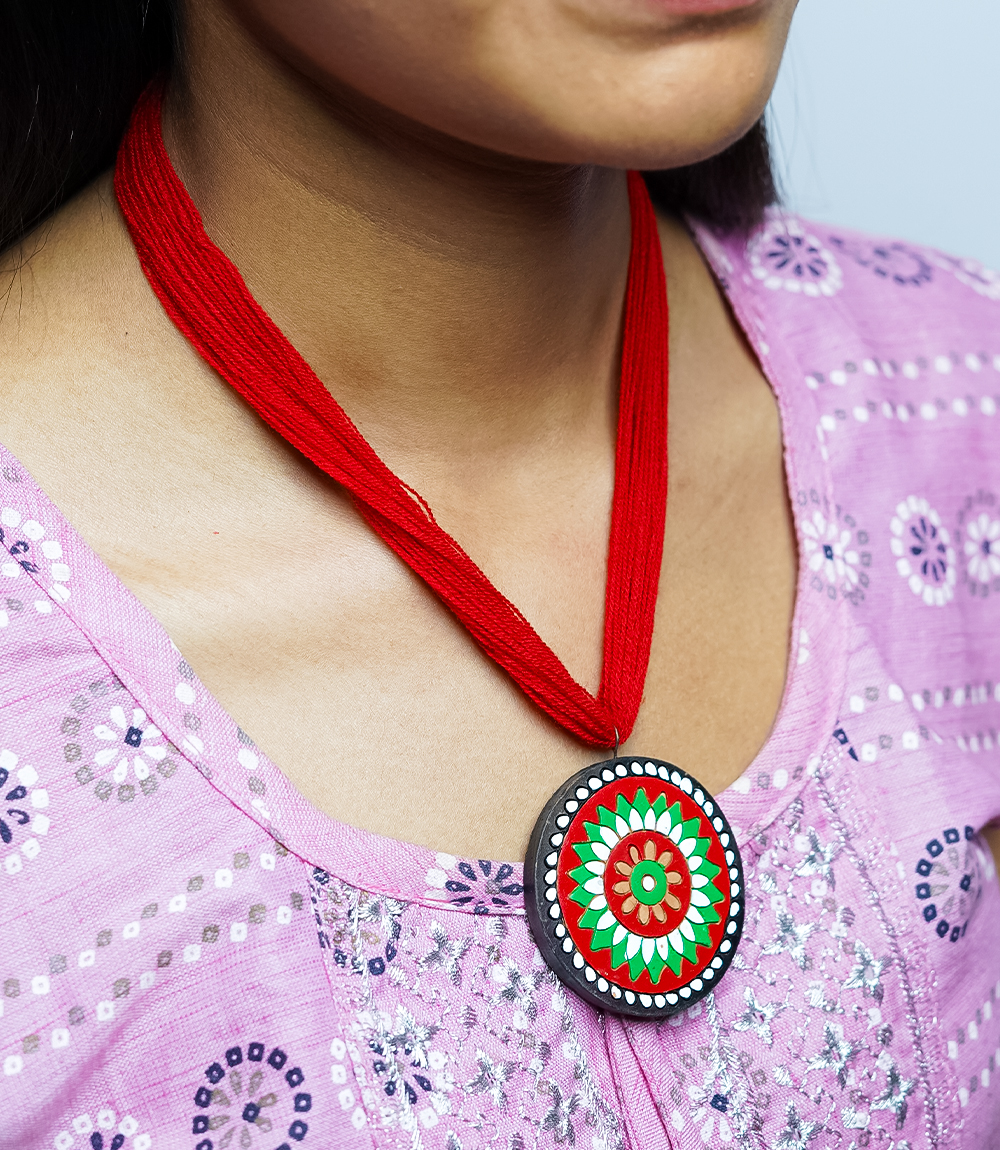 Terracotta Blossom Necklace Set- Made by Tribes of Jharkhand