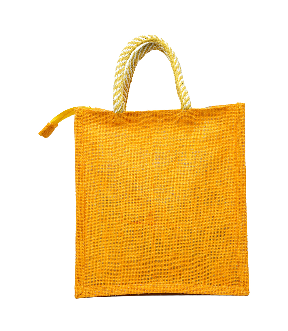 Tribal Art Eco-Friendly Jute Bag – Yellow