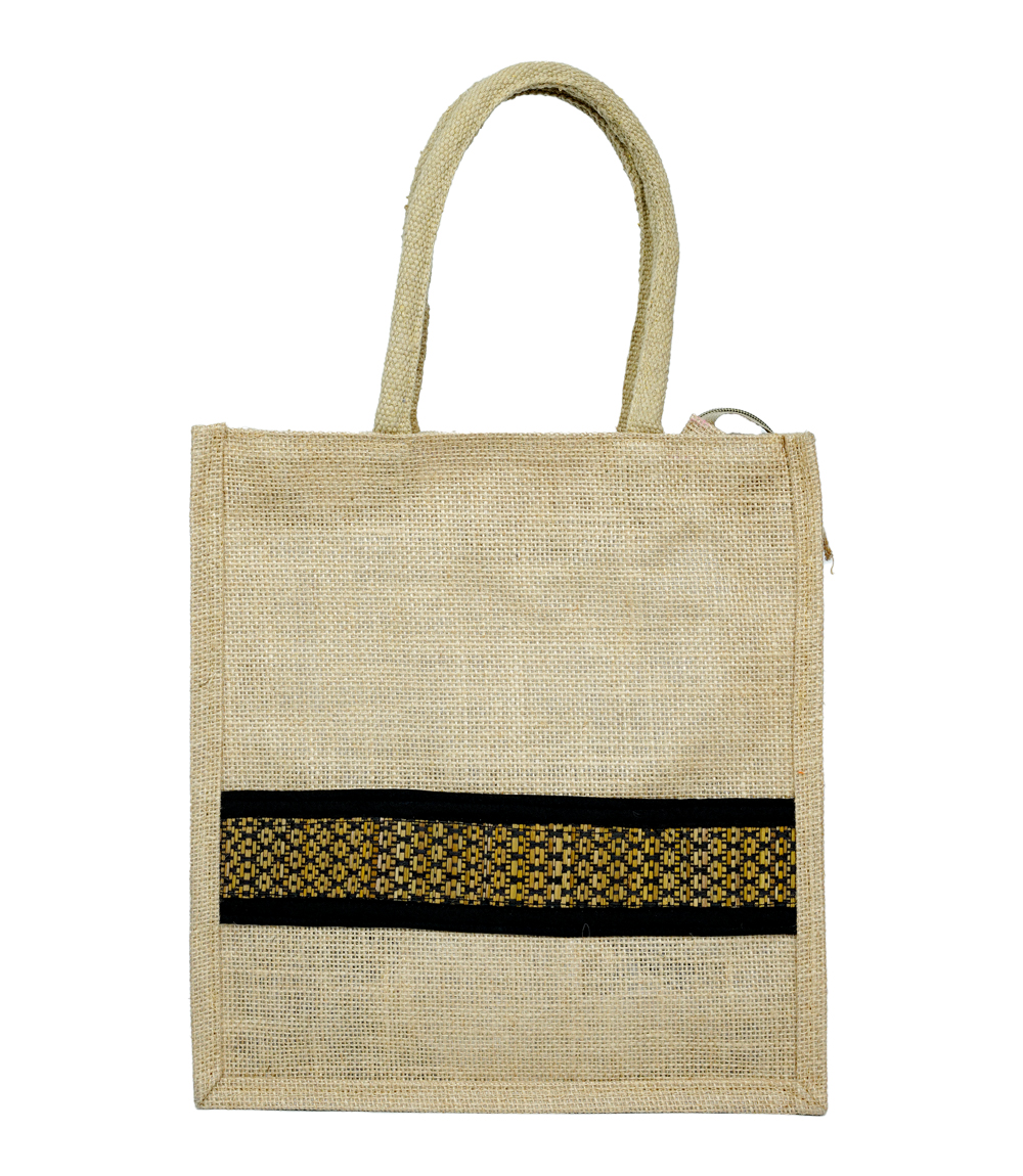 Tribal Stripe Jute Bag