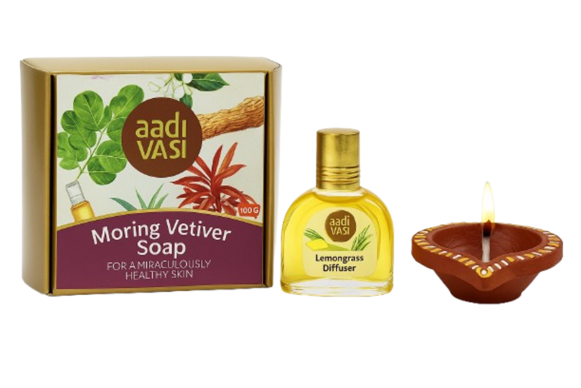 Diwali Gift Combo – Organic Soap, Car Freshener & Handcrafted Diya