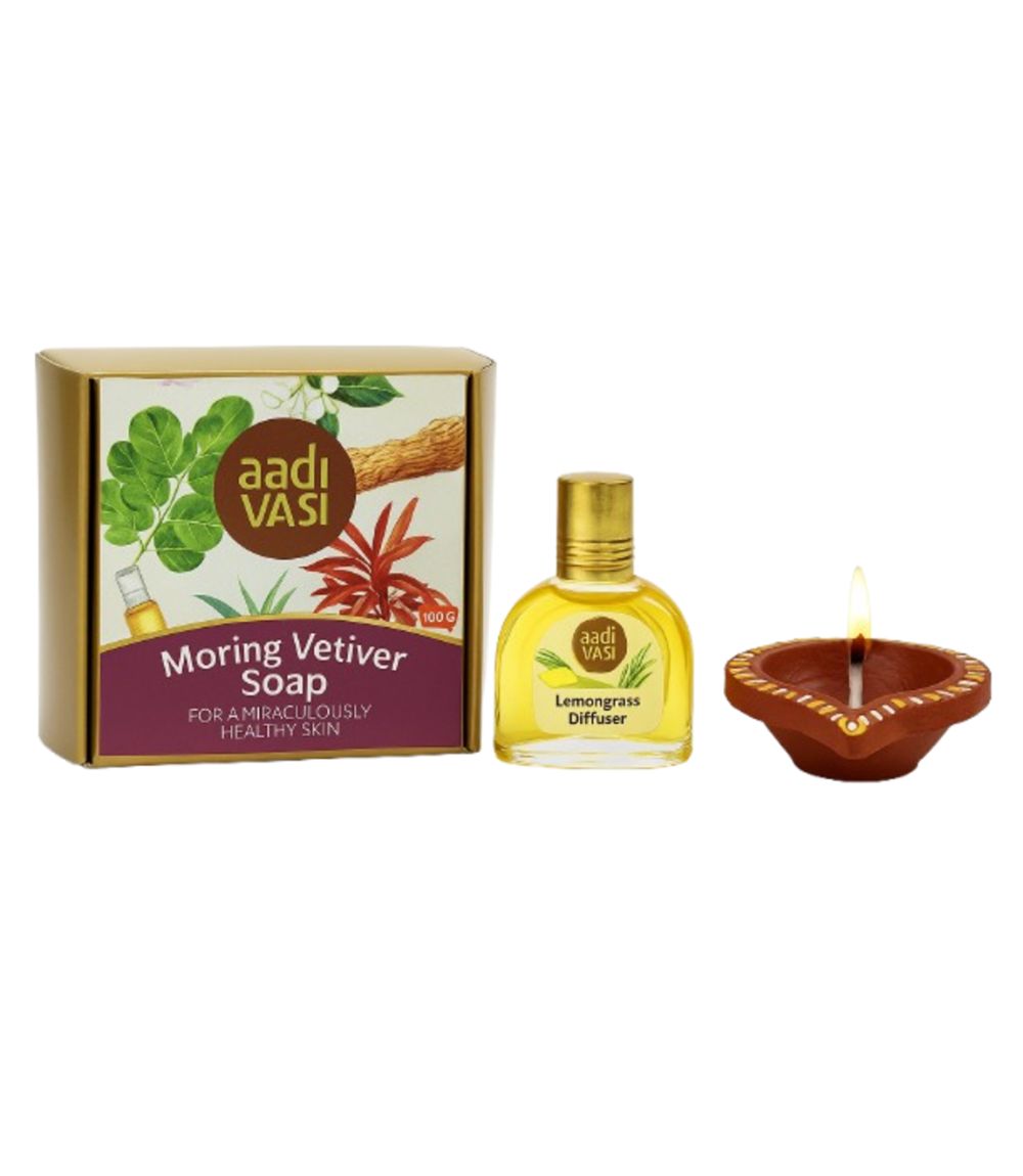 Diwali Gift Combo – Organic Soap, Car Freshener & Handcrafted Diya