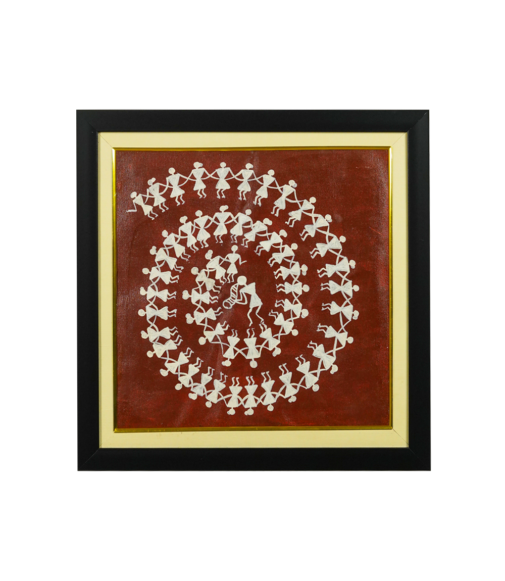 Handcrafted Warli Tarpa Dance Painting  