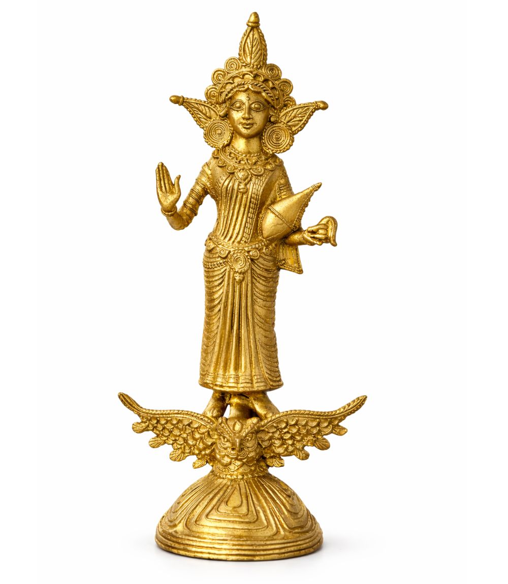 Dokra Laxmi idol statue made by tribes of jharkhand