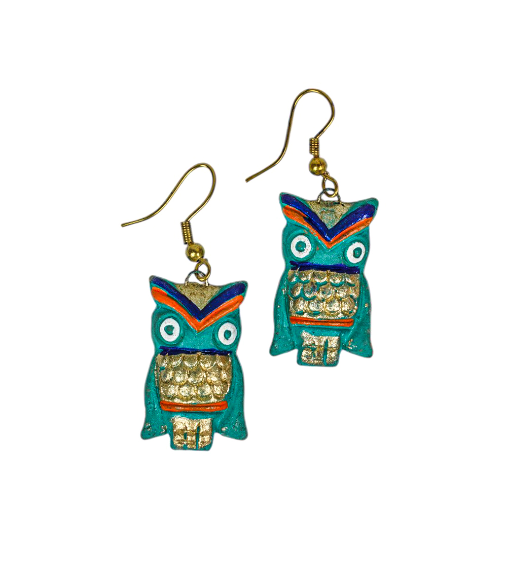 Handcrafted Terracotta owl Earrings