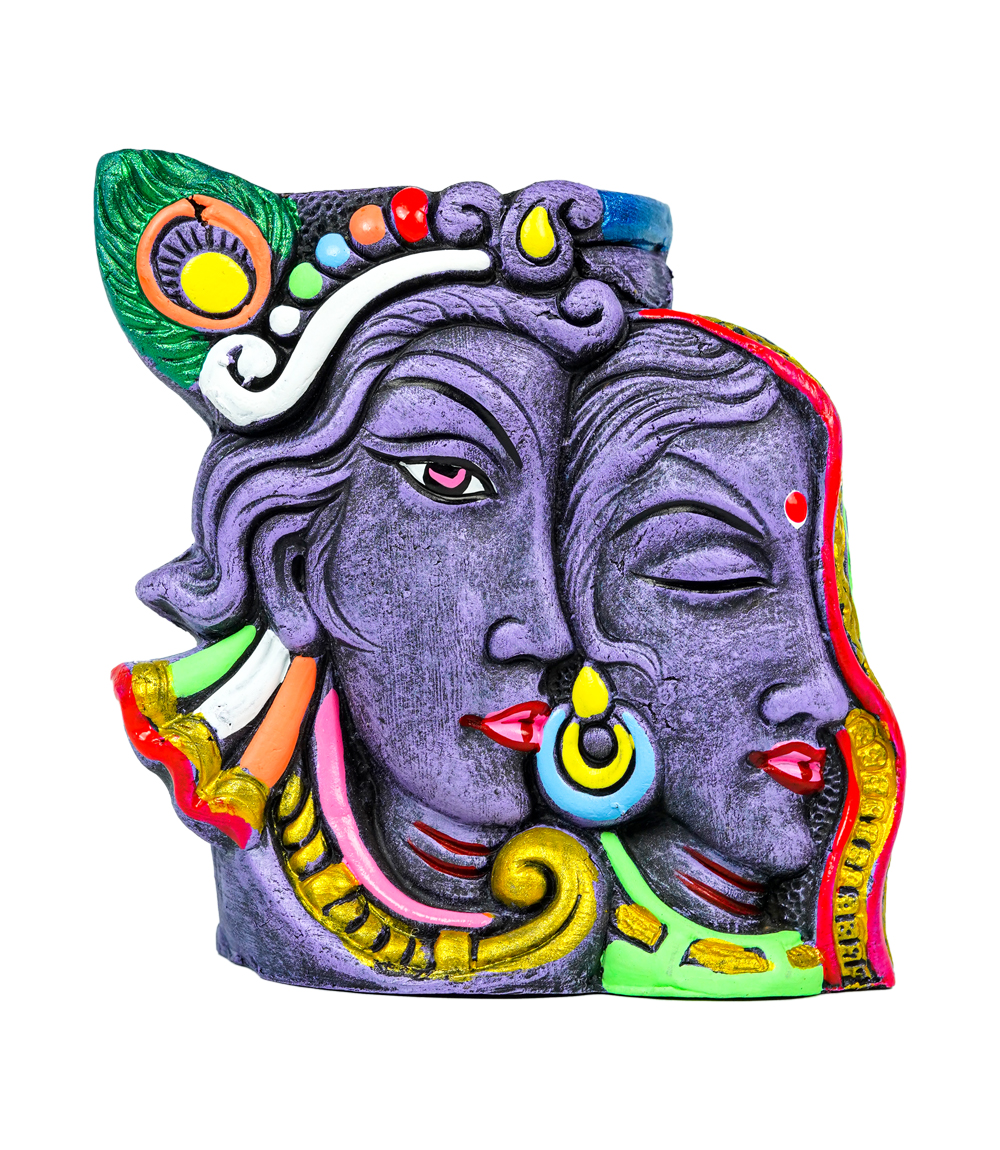 Radha-Krishna Divine Union Pen Holder(Purple)