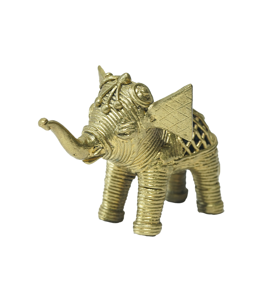 Traditional Dokra Elephant Idol