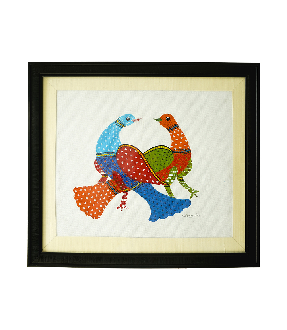 Nature's Companions – Gond Art Wall Frame