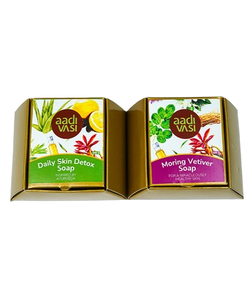 Handmade Organic Soaps Combo Made by Tribes of Jharkhand (Detox and Vetiver Combo)