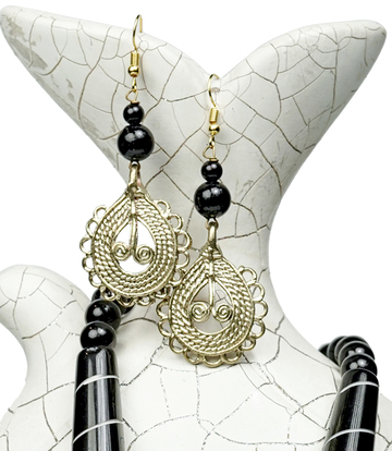Dokra Necklace Set (Flower design) - Made By Tribes Of Jharkhand 