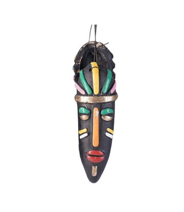 Terracotta Mask Made by the Tribes of Jharkhand (5" Size -Set of 2 Pieces)