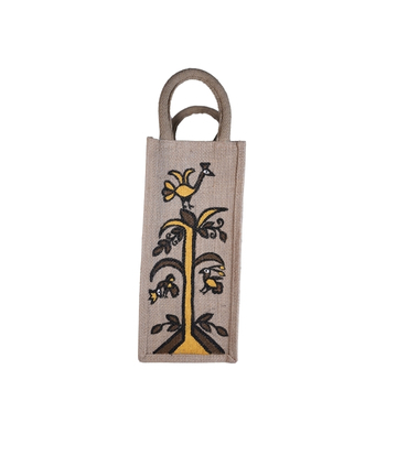 Jute Water Bottle Bag Made by Tribes of Jharkhand (One pc)