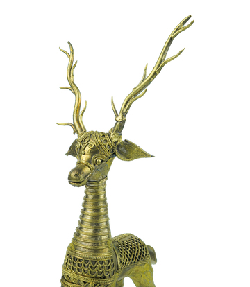 Dokra deer statue made by tribes of Jharkhand