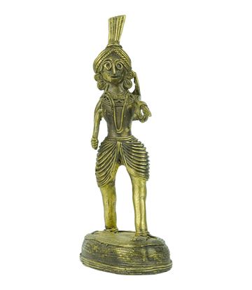 Dokra tribal man figure of a farmer - By the tribes of Jharkhand