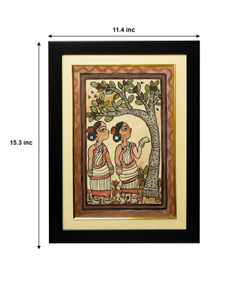 Handpainted Paitkar Painting - Made by the Tribes of Jharkhand