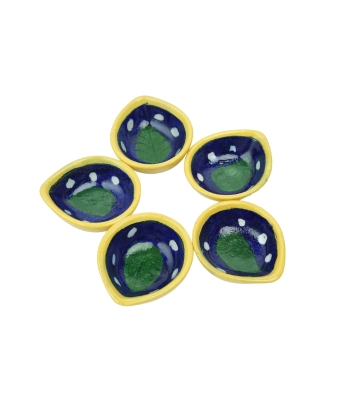 Blue Pottery Diyas Made by Tribes of Rajasthan