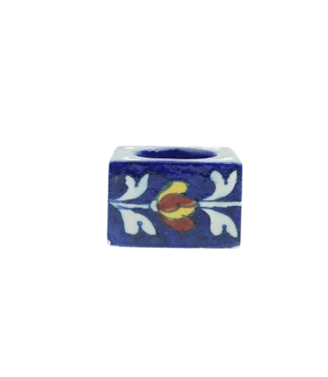 Blue Pottery Candle Stand Made by Tribes of Rajasthan (2 piece)