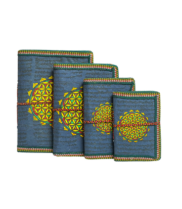 Handmade Diary Set - Prime of Life Symbol Print (Set of 4) Made by the Tribes of Rajasthan