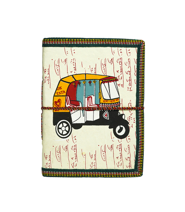 Handmade Diary Set - Rickshaw Design (Set of 4) Made by the Tribes of Rajasthan 