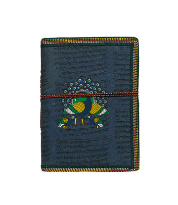 Handmade Diary Set - Peacock Design (Set of 4) Made by the Tribes of Rajasthan 