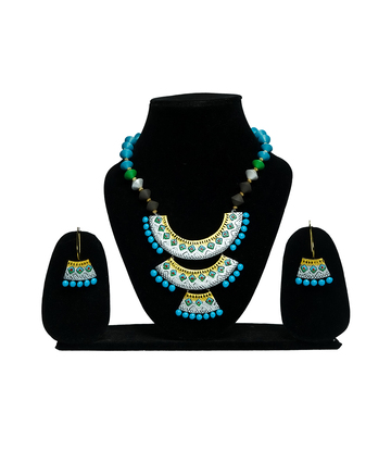 Handmade Terracotta Jewellery Set Made by Tribes of West Bengal