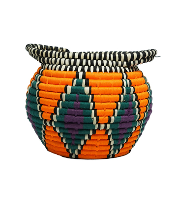 Sabai Multi-Color Woven Basket : By the Tribes of Jharkhand