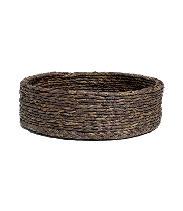 Handwoven Natural Sabai Grass Storage Basket