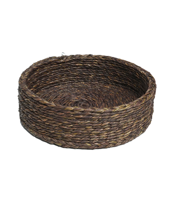 Handwoven Natural Sabai Grass Storage Basket