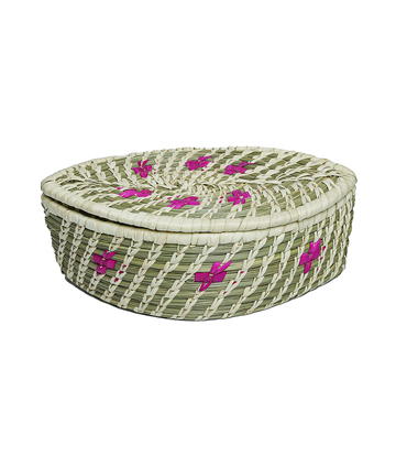 Sabai Oval Shape Basket : Handcrafted by Tribes of Jharkhand