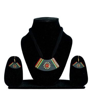 Terracotta Vibrant Flora Necklace:- Made by Tribes of Jharkhand