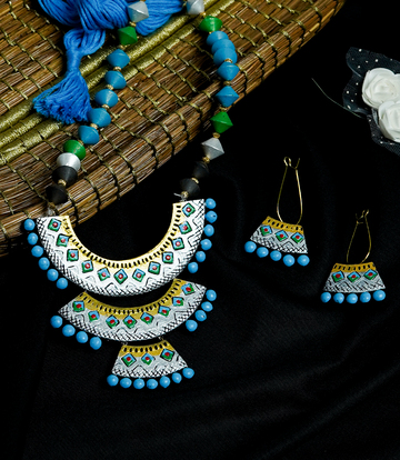 Handmade Terracotta Jewellery Set Made by Tribes of West Bengal