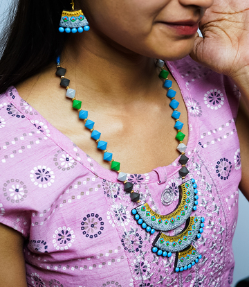 Handmade Terracotta Jewellery Set Made by Tribes of West Bengal