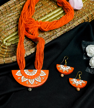 Semi-Circular Terracotta Necklace - made by tribes of Jharkhand