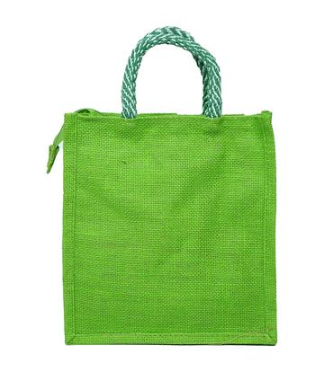 Tribal Art Eco-Friendly Jute Bag – Green