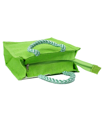 Tribal Art Eco-Friendly Jute Bag – Green