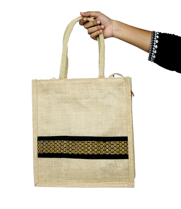 Tribal Stripe Jute Bag