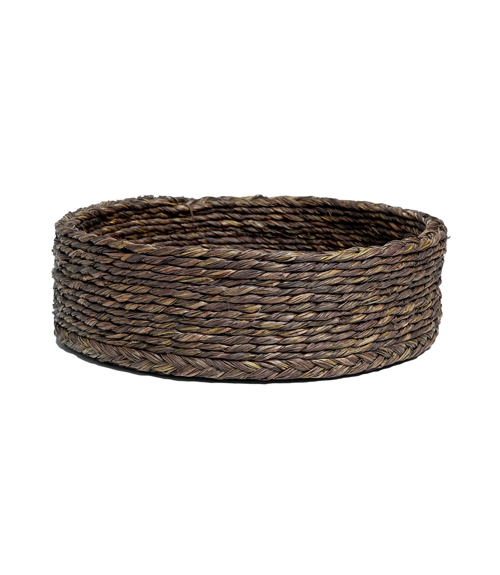 Handwoven Natural Sabai Grass storage Basket - Small