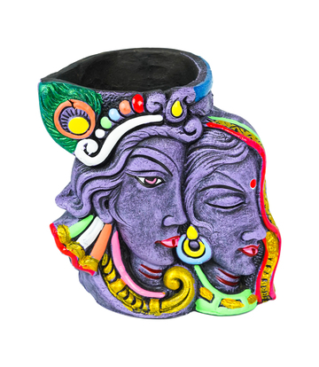 Radha-Krishna Divine Union Pen Holder(Purple)